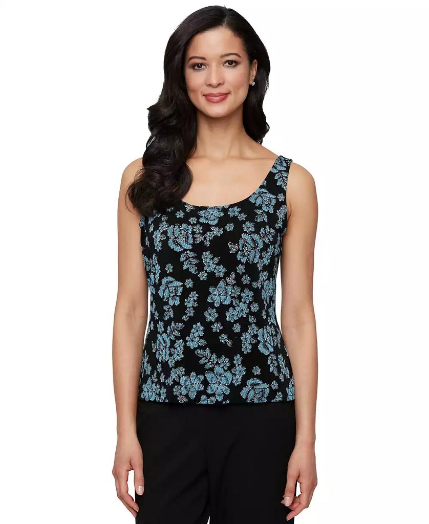 Alex Evenings Petite 3/4-Sleeve Glitter Twinset