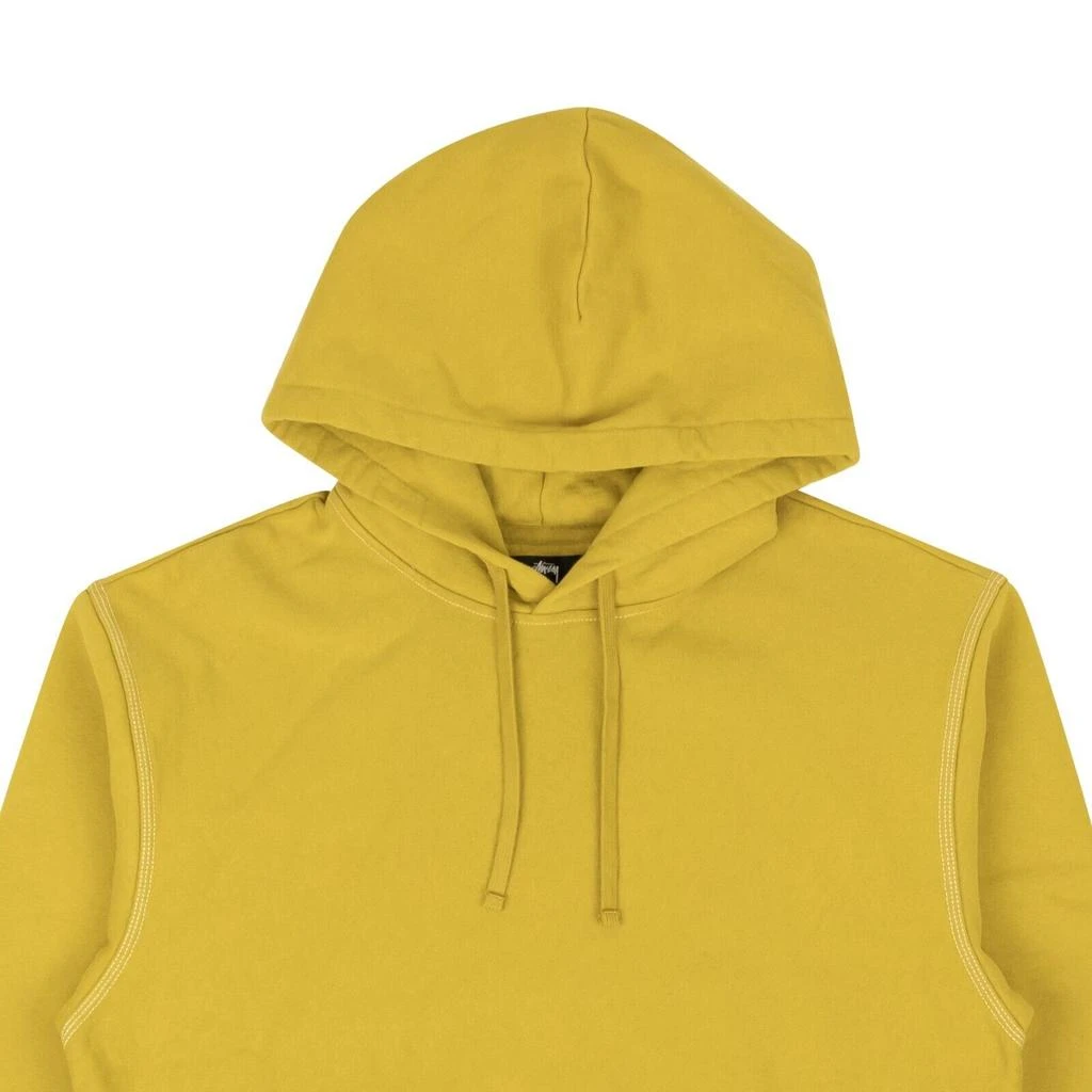 STUSSY Gold Cotton Contrast Stitch Label Hoodie 4