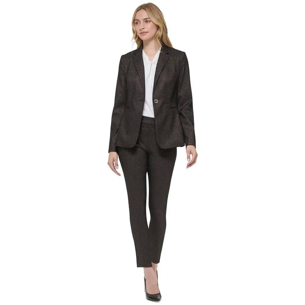 Tommy Hilfiger Women's One-Button Shimmer Blazer 4