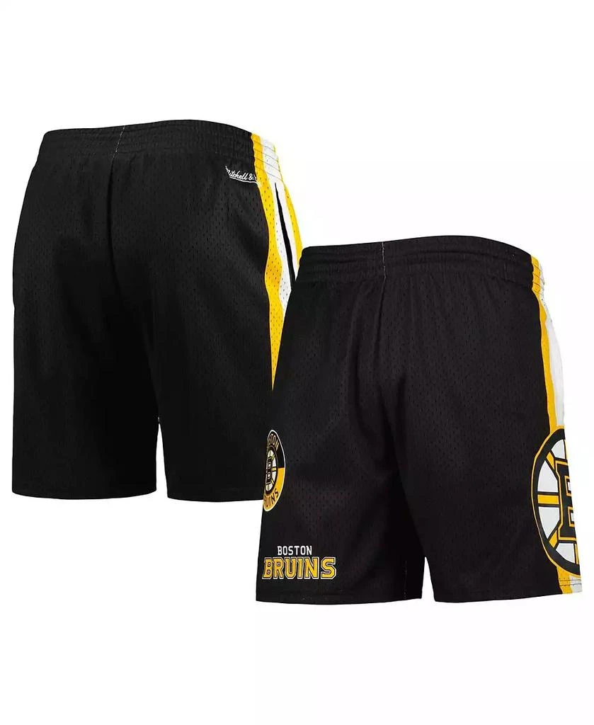 Mitchell & Ness Men's Black Boston Bruins City Collection Mesh Shorts 1