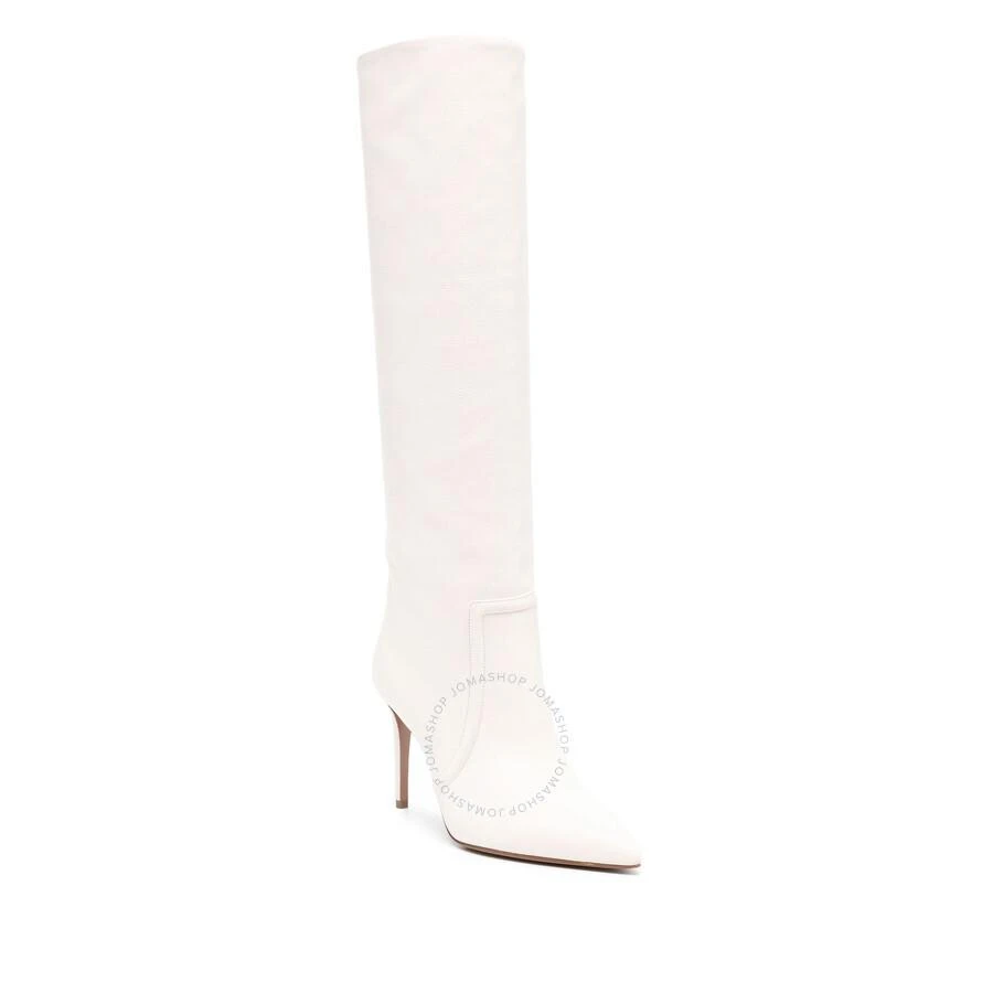 Paris Texas Ladies White Stiletto 85mm Leather Boots 2