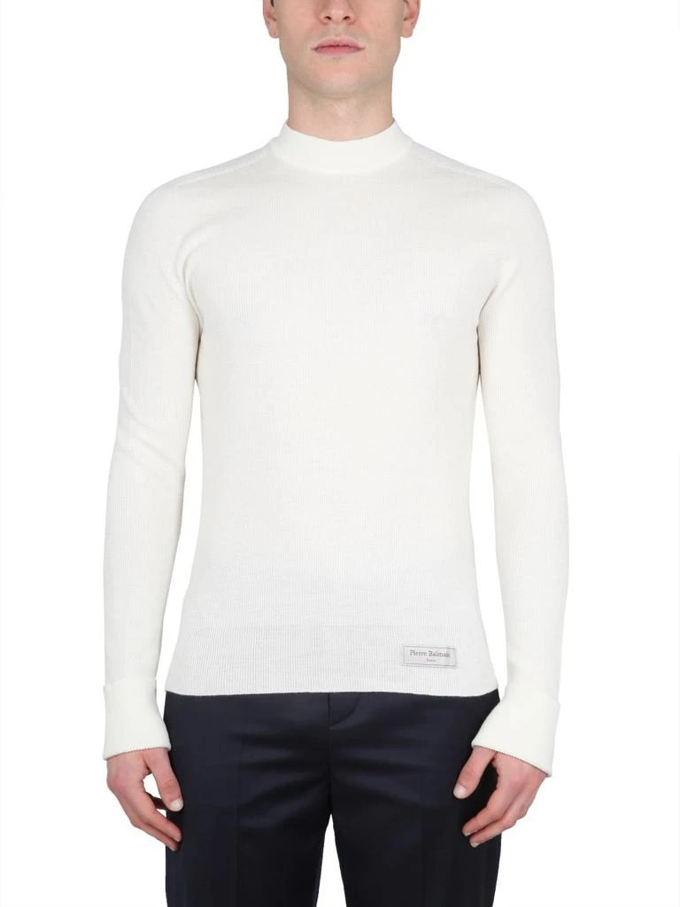 Balmain Balmain Logo Patch Knitted Jumper 1