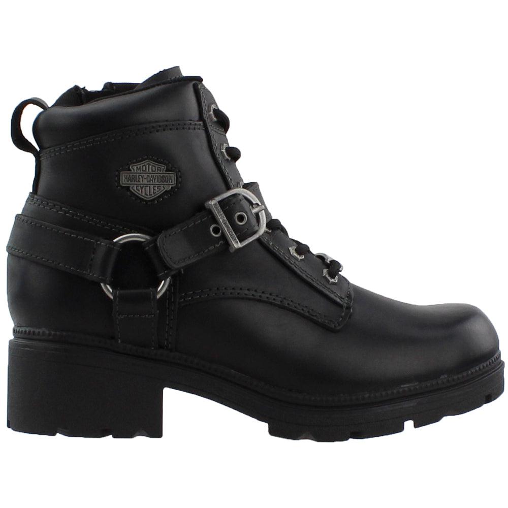 Harley Davidson Tegan Round Toe Zippered Motorcycle Boots