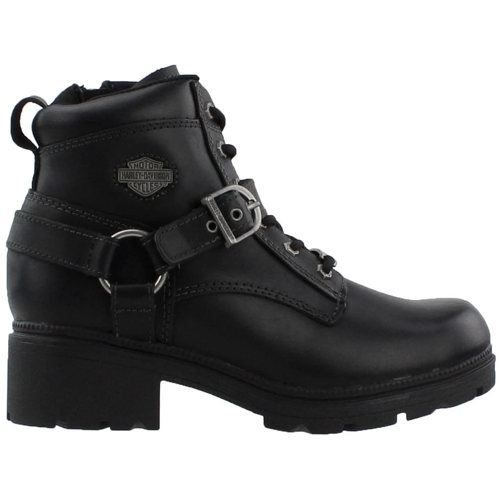 Harley Davidson Tegan Round Toe Zippered Motorcycle Boots 1