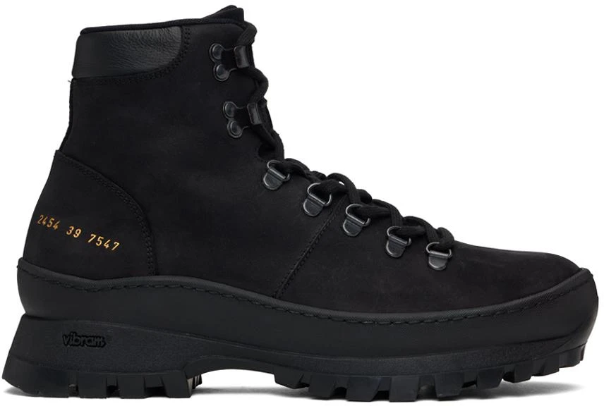 Common Projects Black Hiking Boots 1