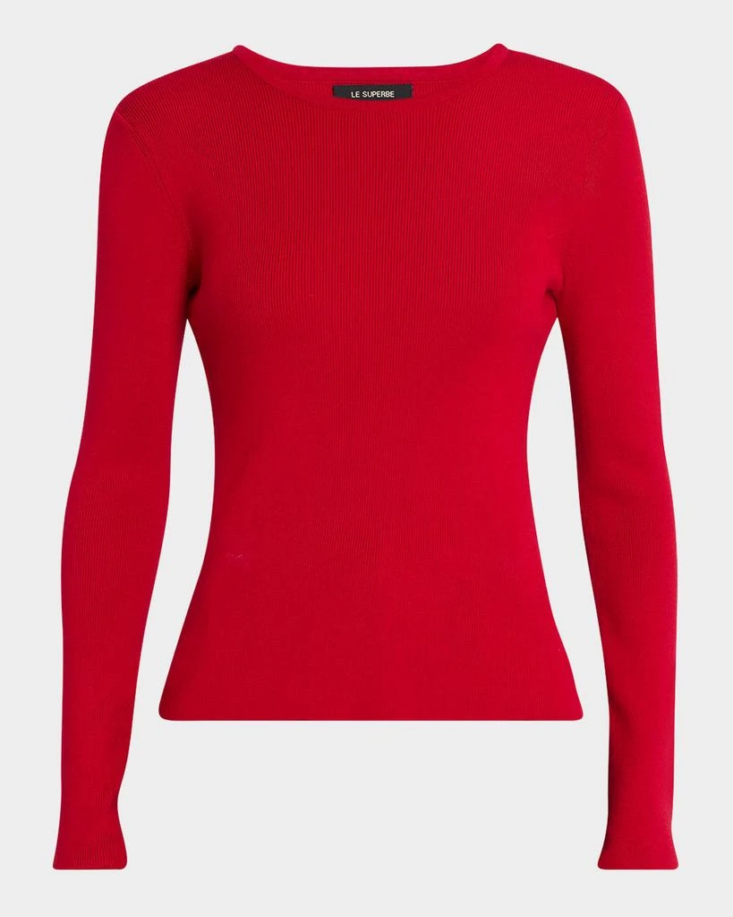 Le Superbe Open Heart Knit Sweater 1