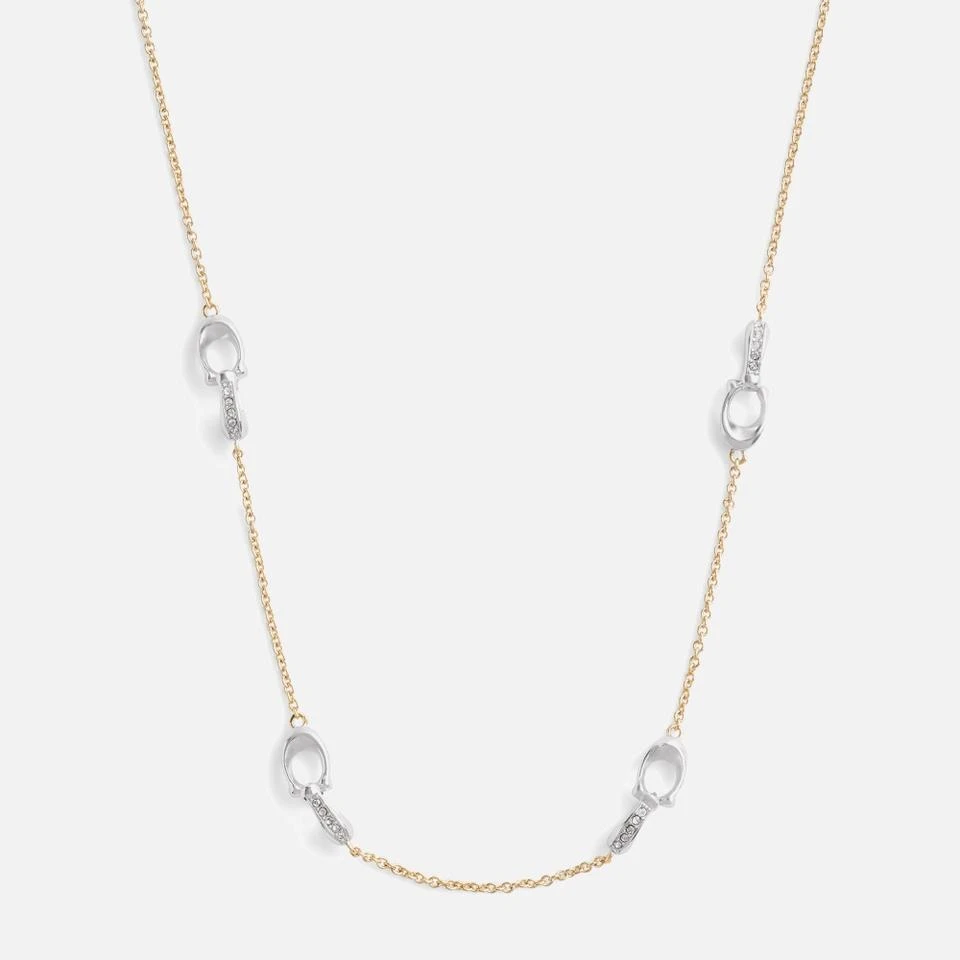 Coach Coach Signature Pavé C Strand Gold-Toned Necklace 3