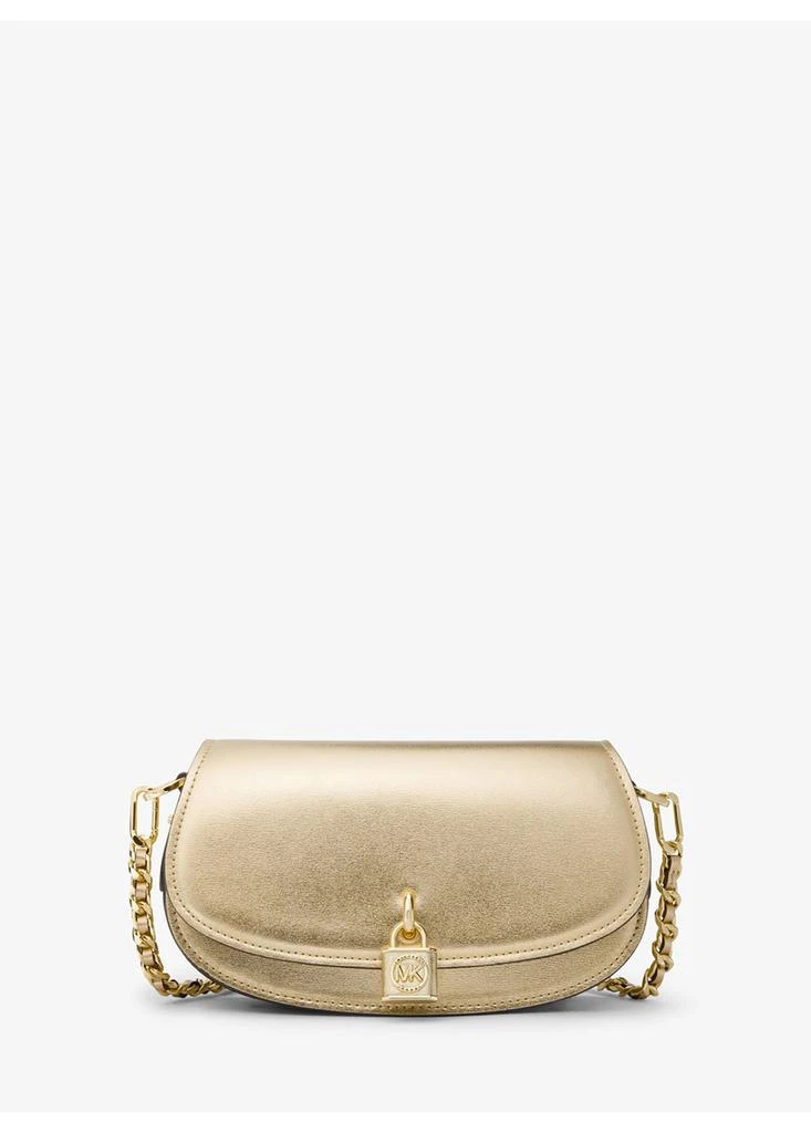 Michael Kors Mila small metallic leather shoulder bag 1
