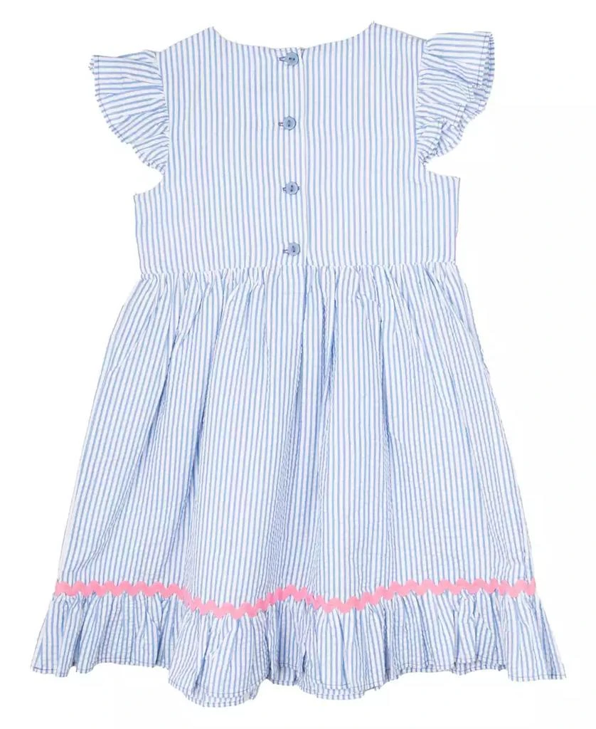 Rare Editions Toddler and Little Girls Nautical Seersucker Dress 8