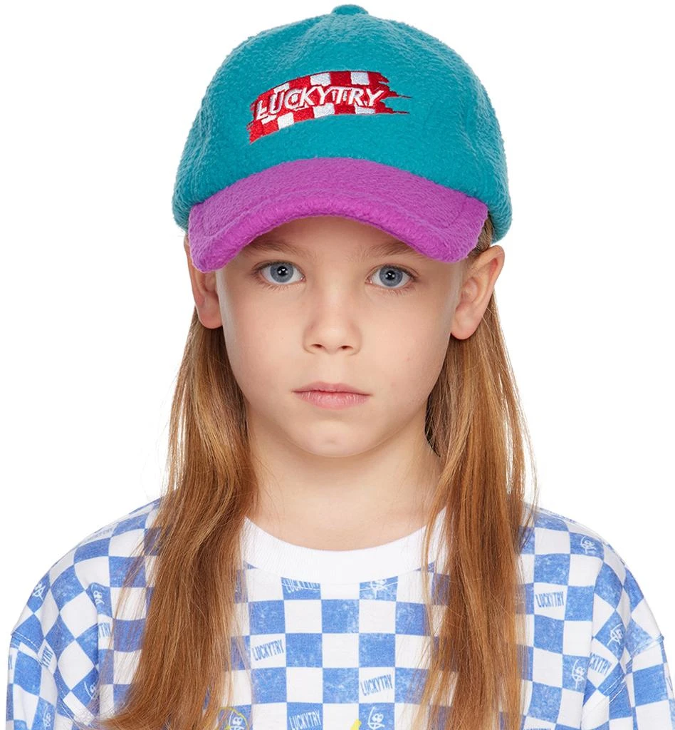 Luckytry Kids Blue & Purple Color Dumbled Cap 1