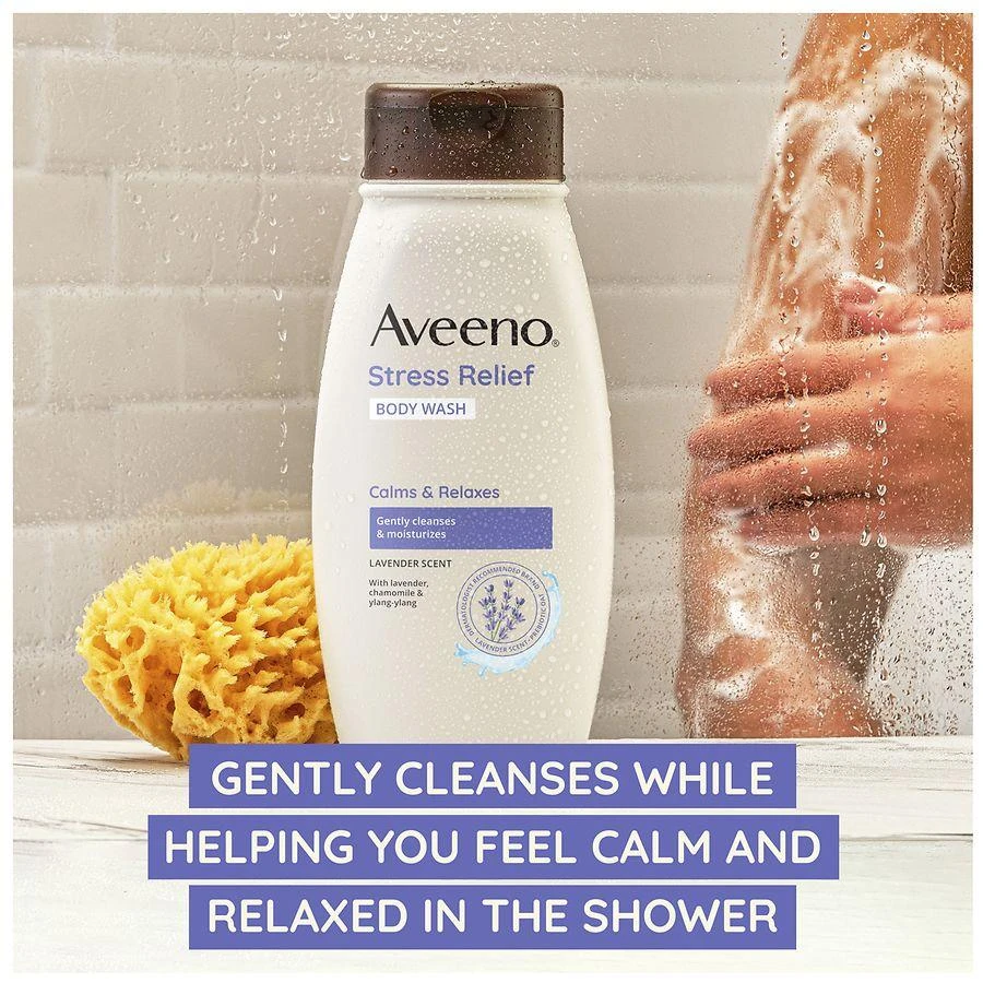 Aveeno Stress Relief Relaxing Oat Body Wash Lavender 3