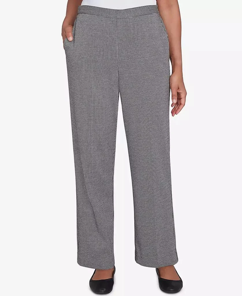 Alfred Dunner Petite Runway Ready Chic Pull On Houndstooth Short Length Pants 1