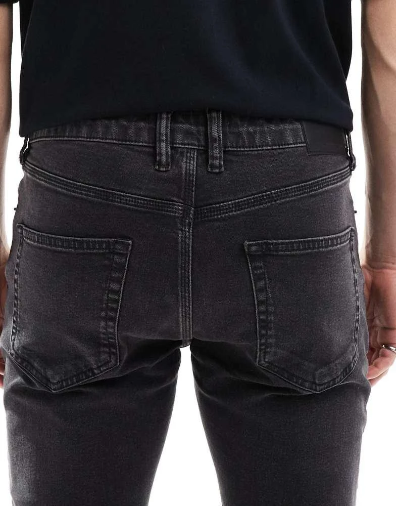 French Connection Mens French Connection skinny fit jeans in black 5