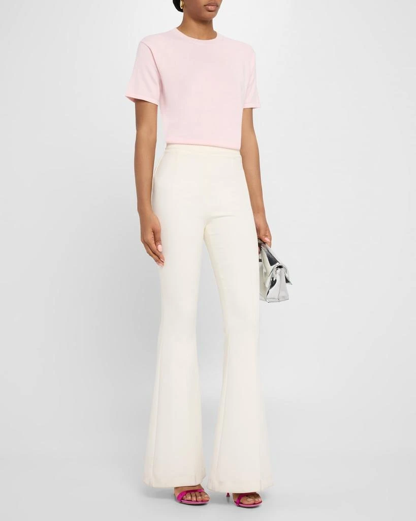 Sergio Hudson Short-Sleeve Cashmere Crewneck Sweater 2