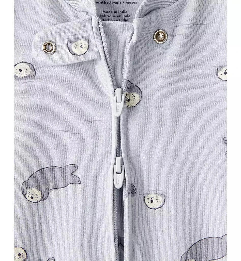 Carter's Baby Boys or Baby Girls Otter Print Long-Sleeve Sleep and Play Pajama 2