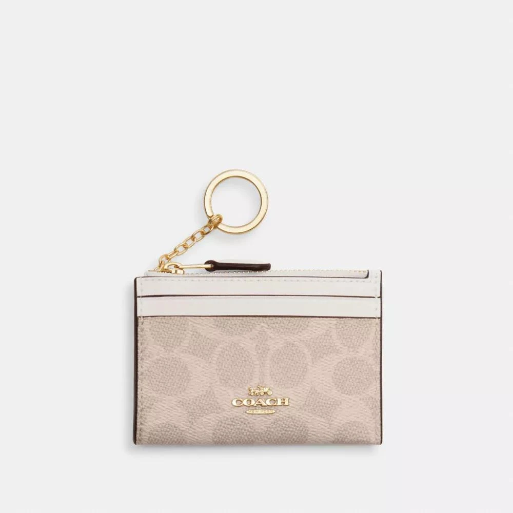 Coach Mini Skinny Id Case In Signature Canvas 1