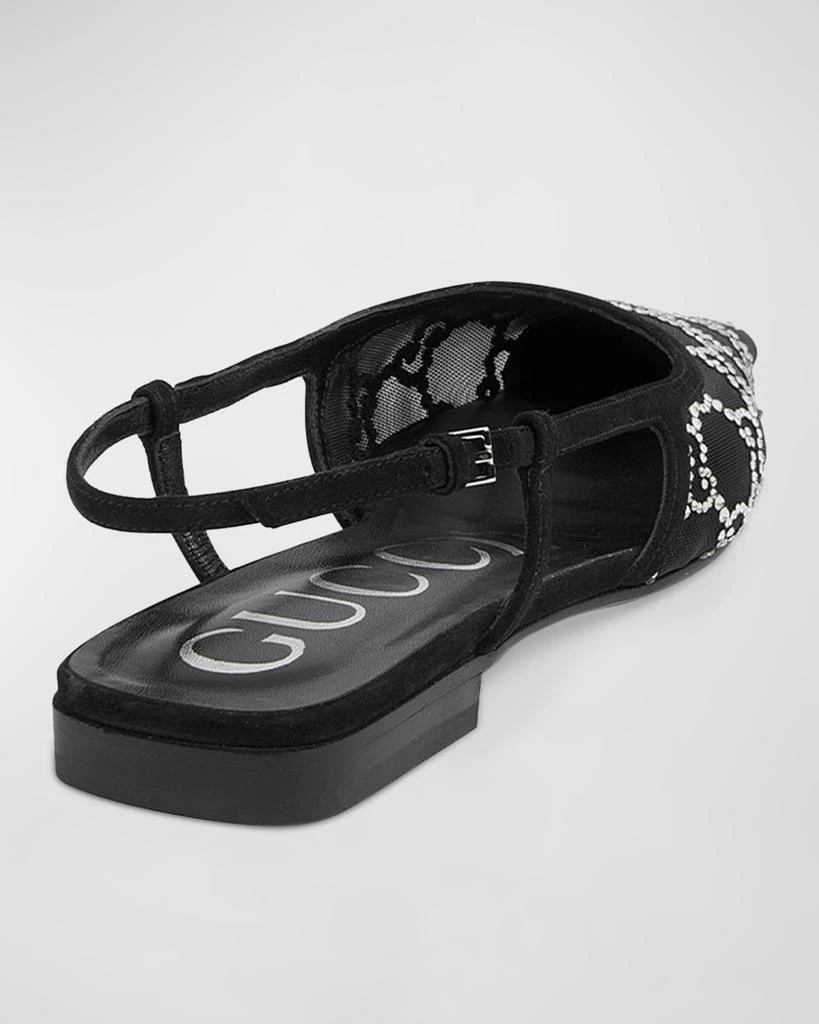 Gucci Demi Crystal GG Slingback Ballerina Flats 3