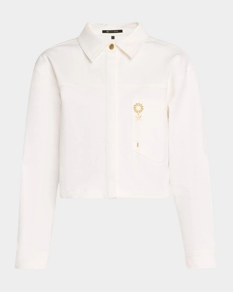 Kobi Halperin Teagan Cropped Brooch-Embellished Jacket 1