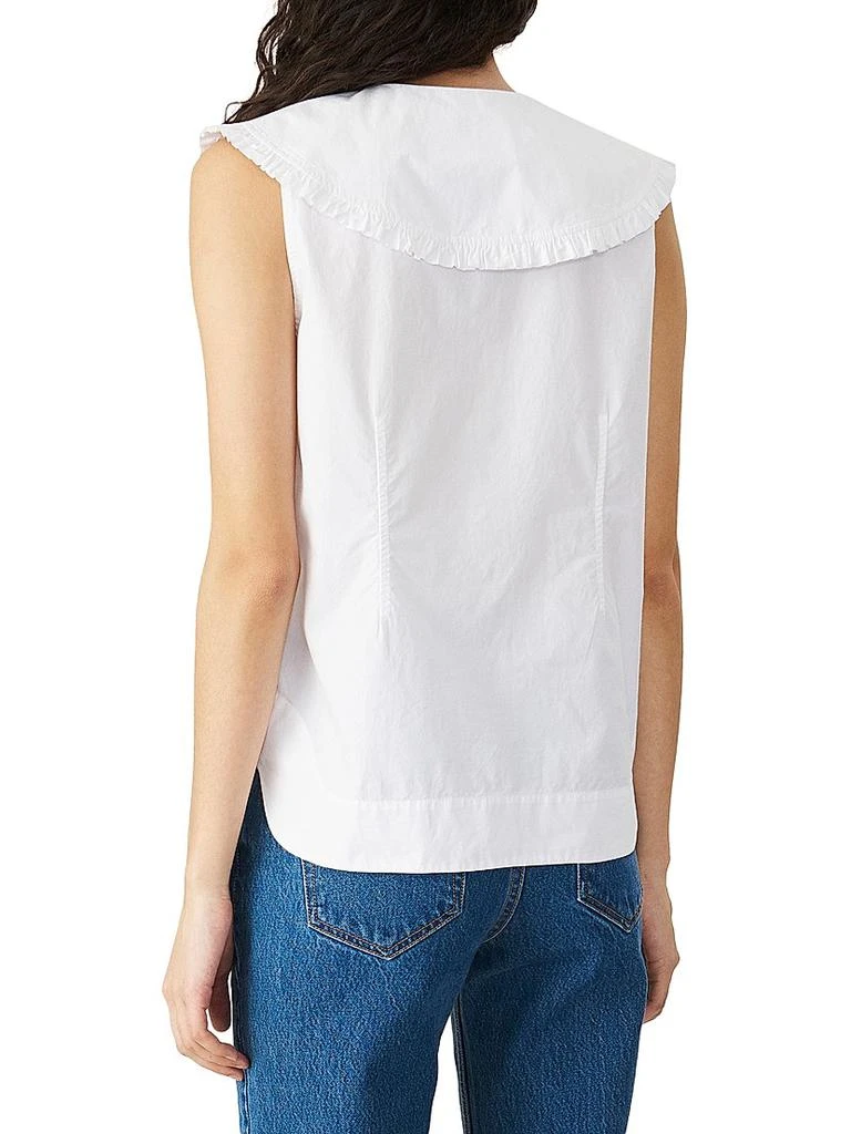 Ganni Puritan Collar Sleeveless Blouse 4