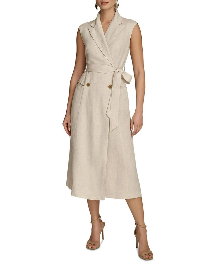 Donna Karan Belted A Line Midi Dress 2