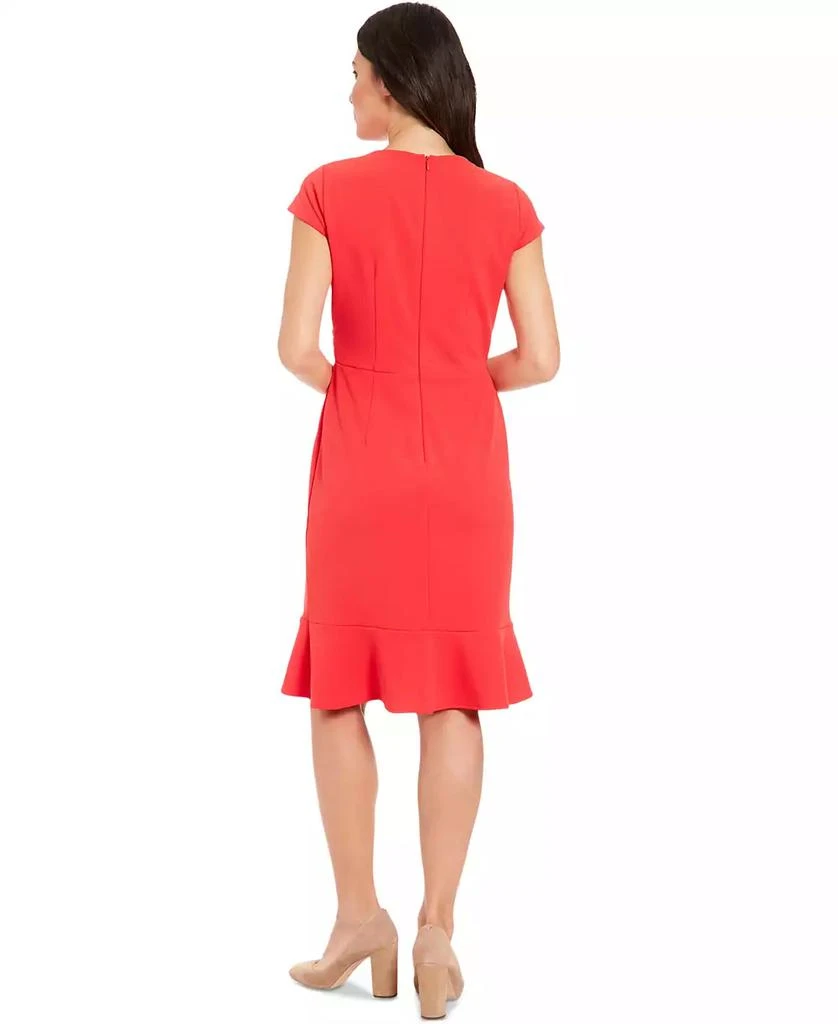 London Times Women's Faux-Wrap Ruffle-Trim Dress 3