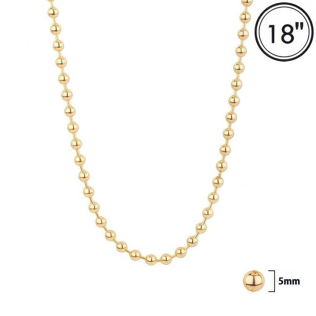 TRUEDAMES Polished Bead Chain Necklace 2