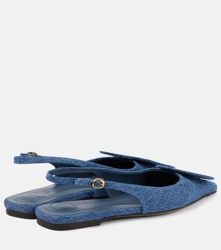 Jacquemus Les Slingbacks Duelo Plates denim flats 3