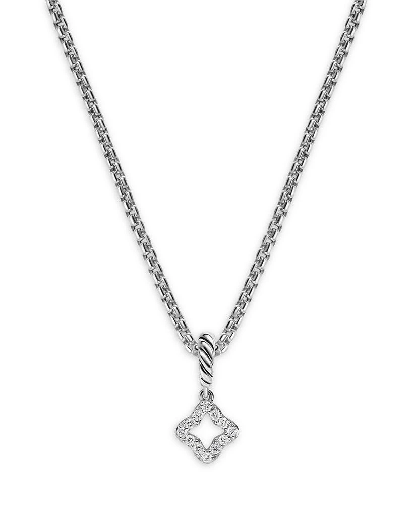 David Yurman Micro Pavé Quatrefoil Amulet in Sterling Silver with Diamonds, 7.4mm 2