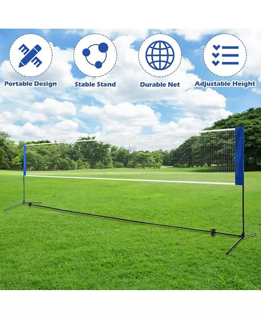 GOUUN Portable 10 Inch x 5 Inch Badminton Beach Tennis Training Net 5
