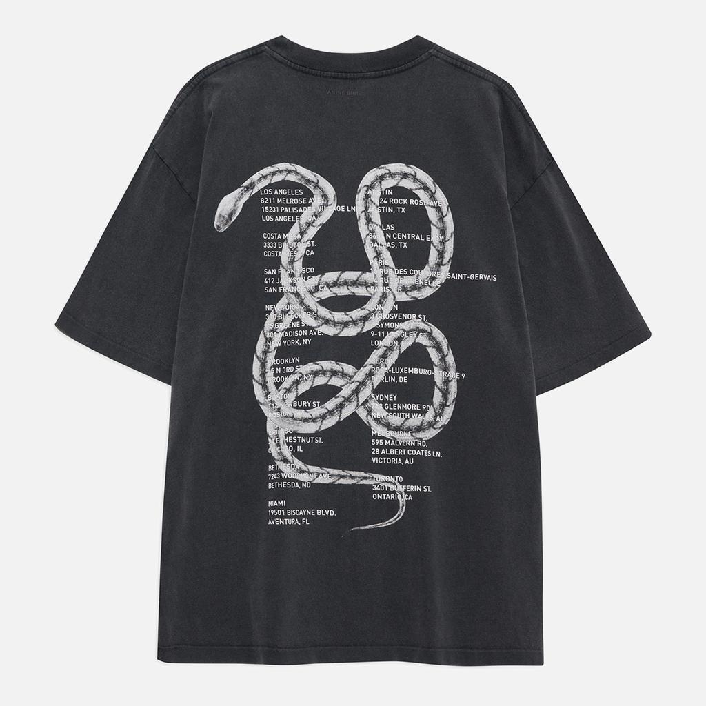 ANINE BING Anine Bing Kent Twisted Snake Cotton-Jersey Tee