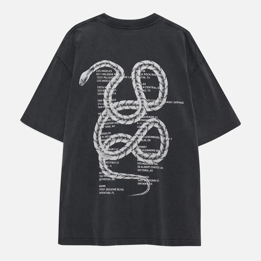 Anine Bing Kent Twisted Snake Cotton-Jersey Tee 2