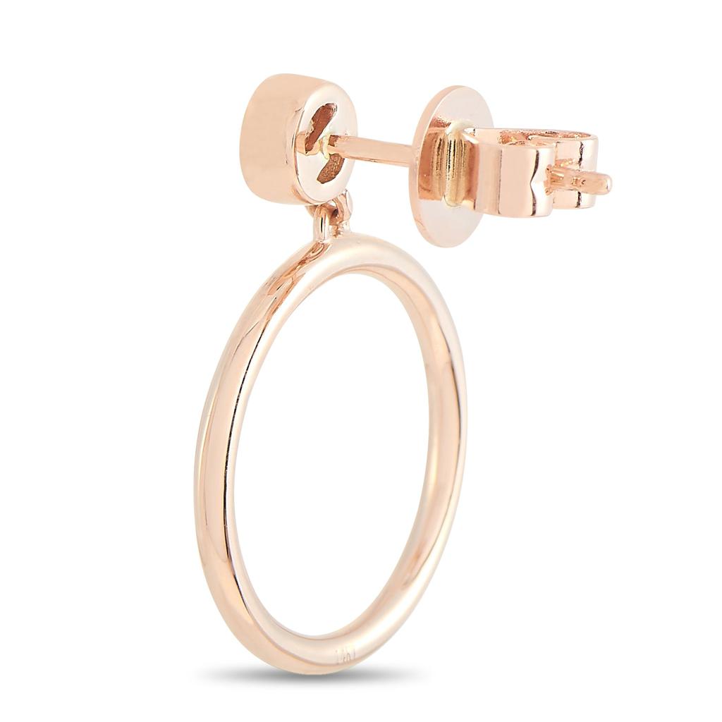 Non Branded 14K Rose Gold 0.31 ct Diamond Earrings