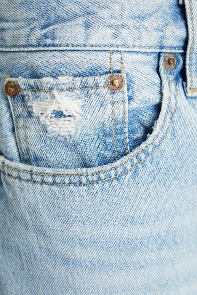 Re/Done Distressed high-rise straight-leg jeans 4
