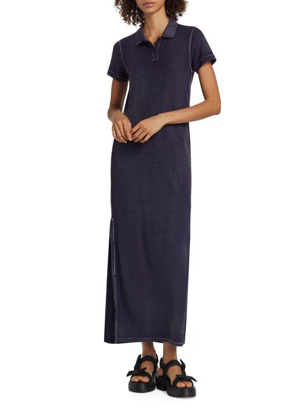 ATM Anthony Thomas Melillo Cotton Knit Short-Sleeve Polo Dress 1