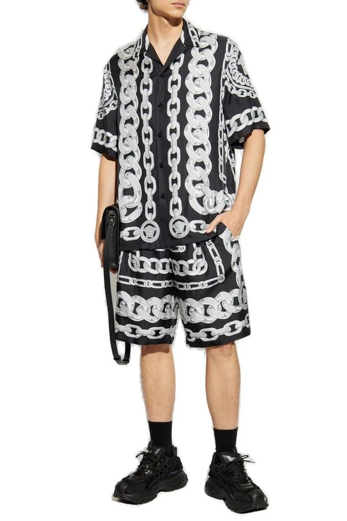 Versace Versace Chain-Link Printed Short-Sleeved Shirt 4