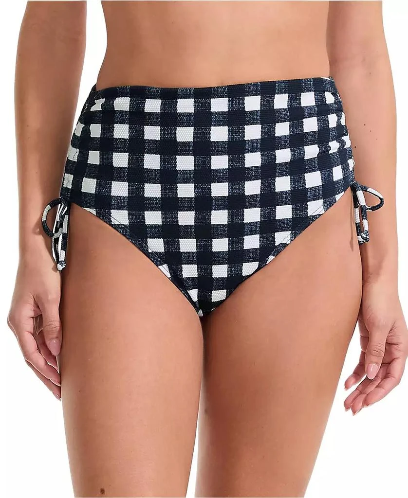 Lands' End Women's Pique High Waisted Adjustable Bikini Bottoms