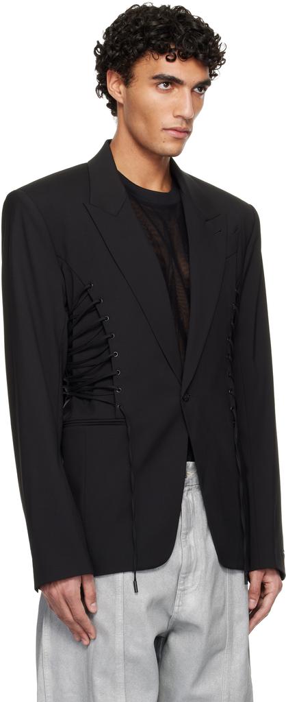 Mugler Black Super Fine Tail Blazer