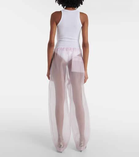 Khaite Trenton silk-blend organza wide-leg pants 3