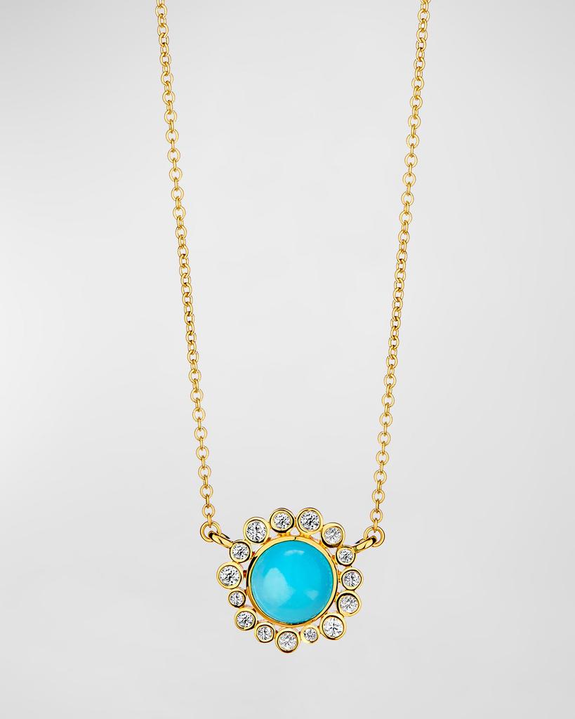 Syna 18K Sleepy Beauty Turquoise Necklace with Diamonds