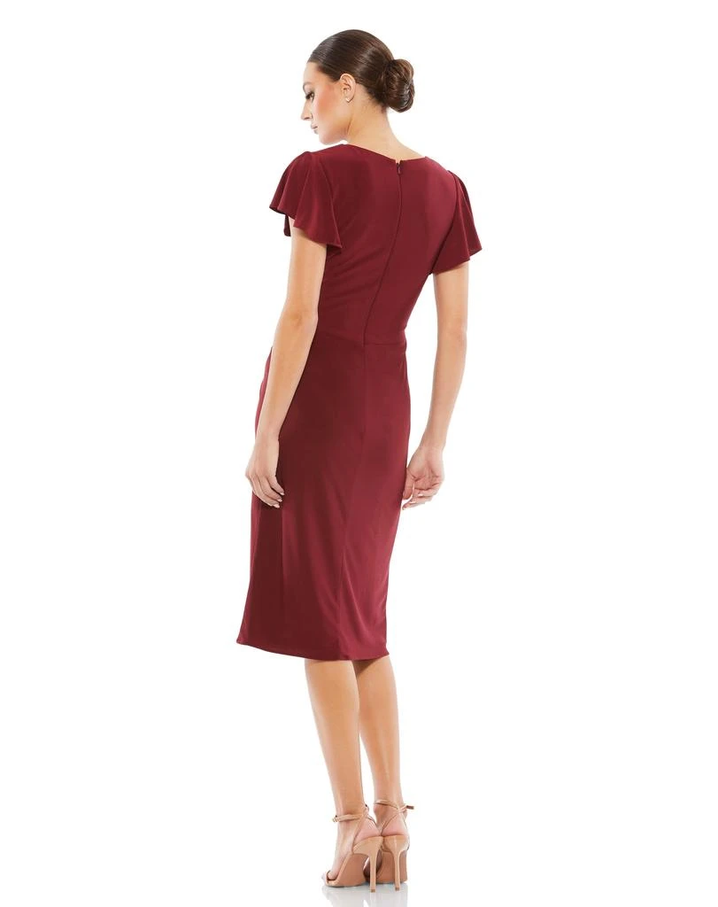 Ieena for Mac Duggal Flounce Sleeve Midi Dress 5