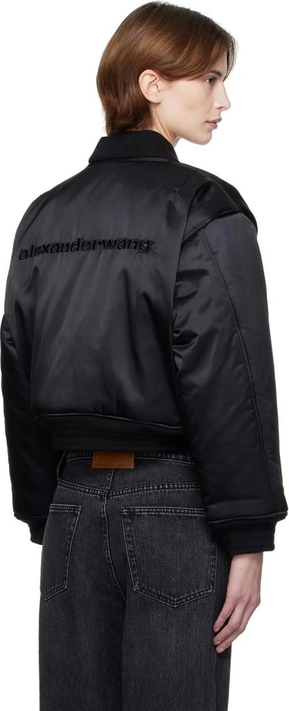 Alexander Wang Black Logo-Embroidered Bomber Jacket 3