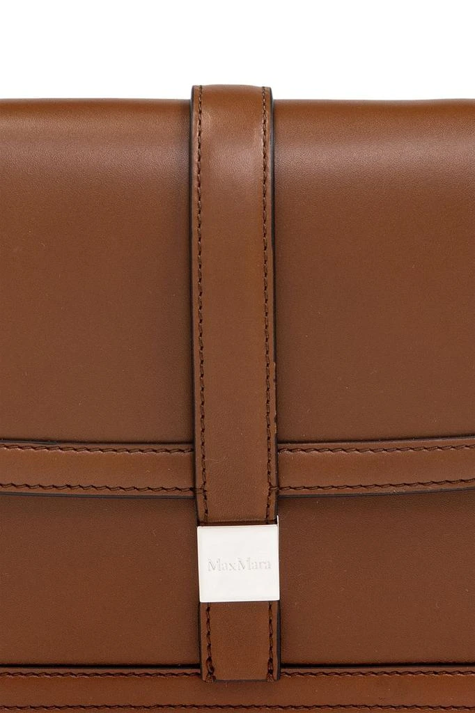 Max Mara Max Mara Logo Engraved Foldover Top Clutch Bag 5