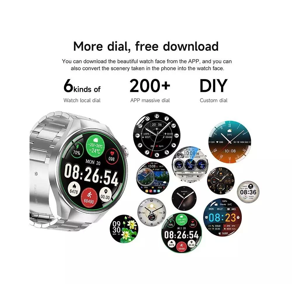 RUXING Smart 1.75'' Smart watch for Women Men With Bluetooth calling Multiple Sports Modes Intelligent Reminder Health Monitoring Voice Assistant 3