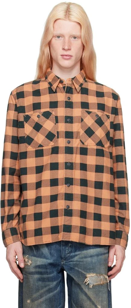 RRL Orange & Black Buffalo Check Shirt 1