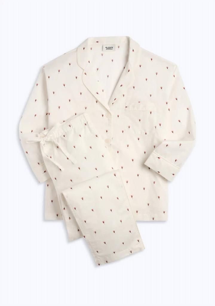 SLEEPY JONES Sleepy Jones - Women's Marina Rosette Pajama Set