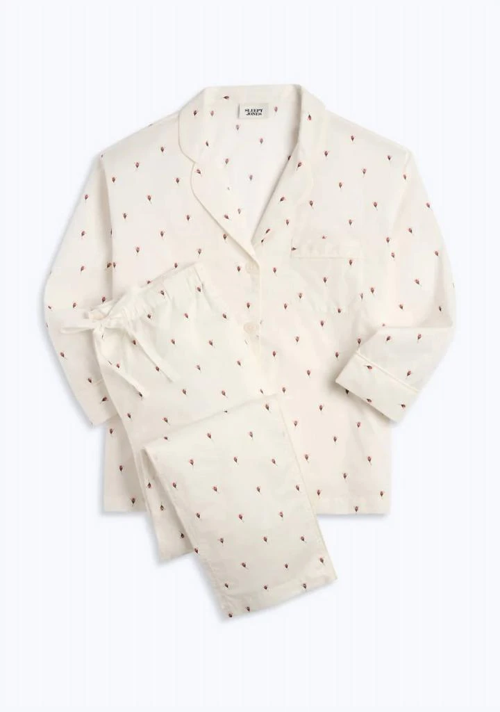 SLEEPY JONES Sleepy Jones - Women's Marina Rosette Pajama Set 1