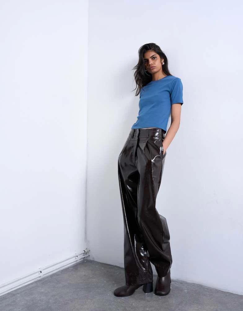 Topshop Topshop shrunken everyday tee in air force blue 2