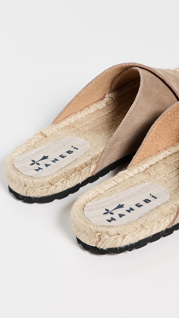 Manebi Crossed Band Espadrille Sandals