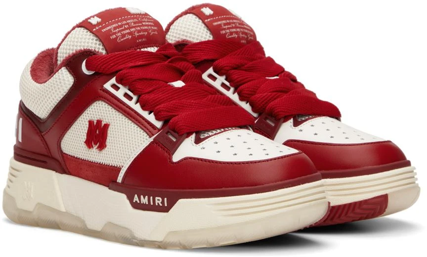 AMIRI White & Red MA-1 Sneakers 4