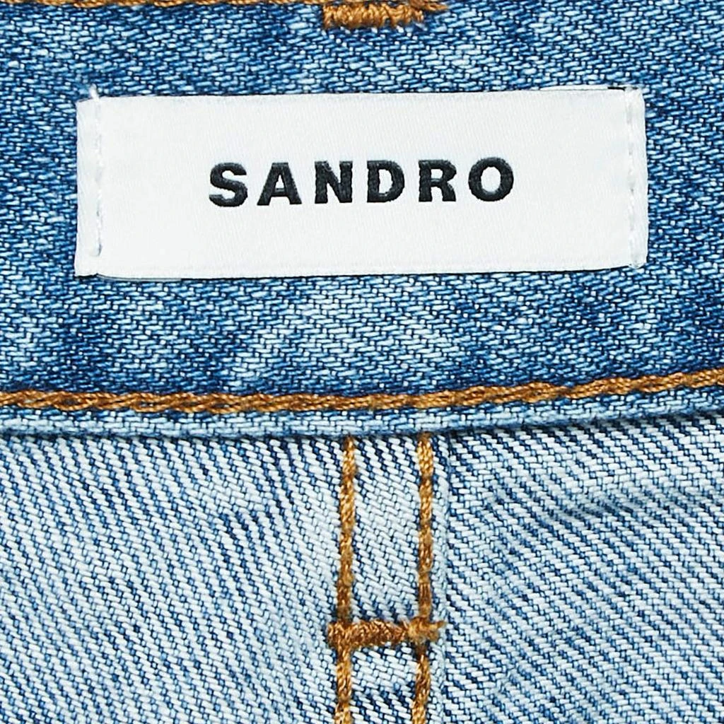 Sandro Sandro Blue Denim Double Waist Detail Jeans S Waist 25" 4